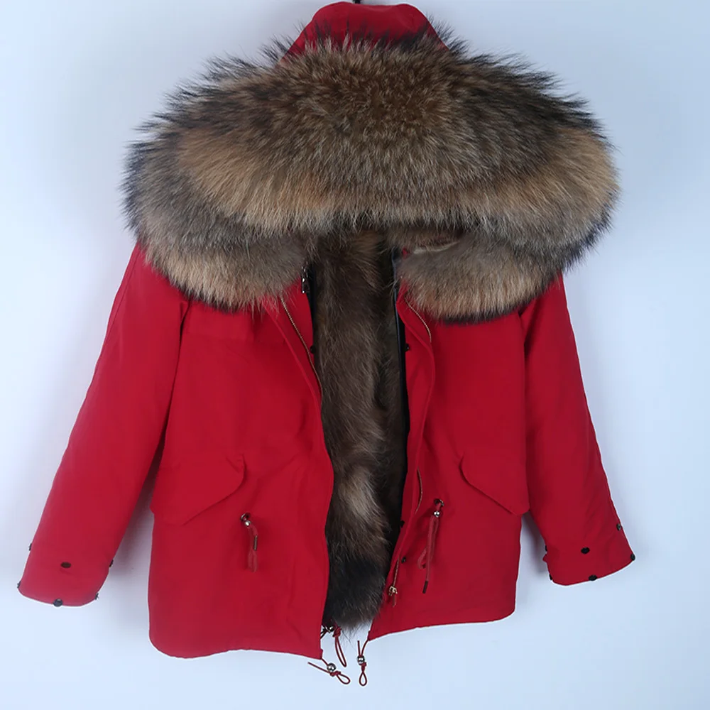 Novo Inverno Real Fur Parka Homens Casaco De Inverno Real Pele De Guaxinim Casaco Com Capuz Natureza Pele De Guaxinim Forro Casacos Homem Casaco