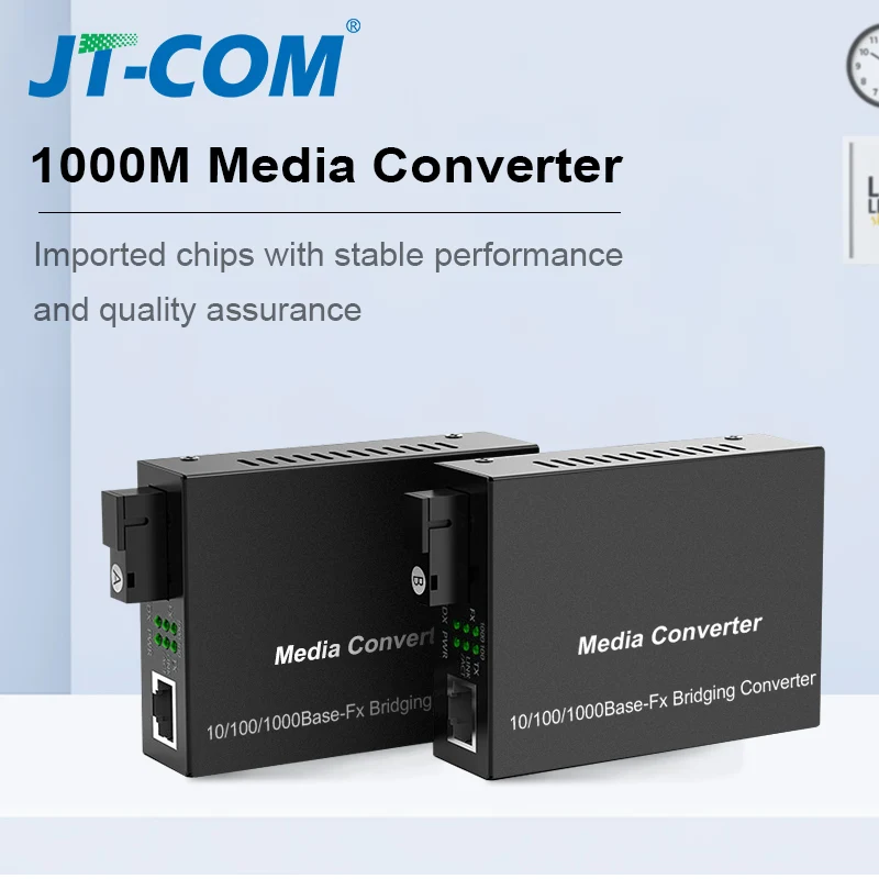 20 40KM Gigabit Media Converter Fiber Optic to Rj45 Single Mode Single Fibra Optica Ethernet Switch Transceiver 10/100/1000M SM