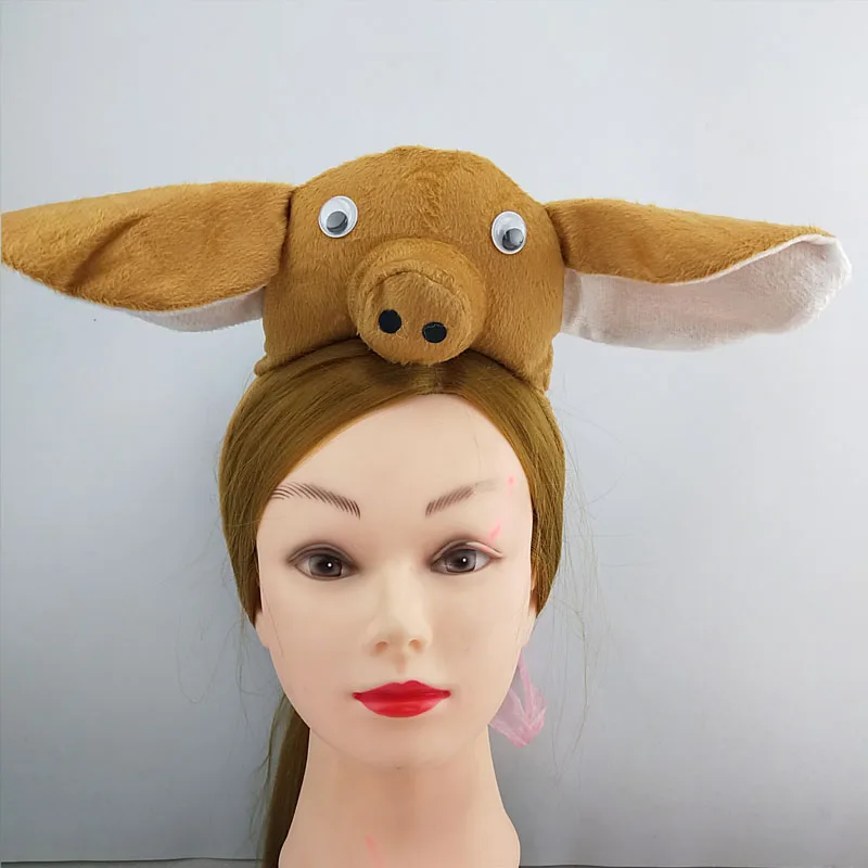 Bandeau oreilles en corne d'animaux, girafe, zèbre, tigre, singe, cerceau pour cheveux, Costume de Cosplay, fournitures de fête d'anniversaire pour Safari dans la Jungle