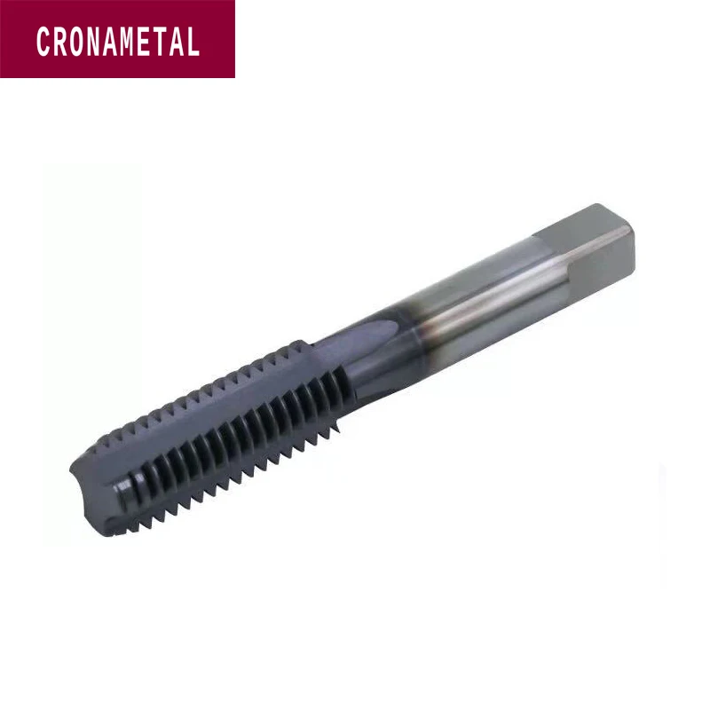 2PCS CRONAMETAL Solid carbide tools threading M2 M2.5 M3 M4 M5 M6 M8 M10 M12 M14 Straight flute carbide tap