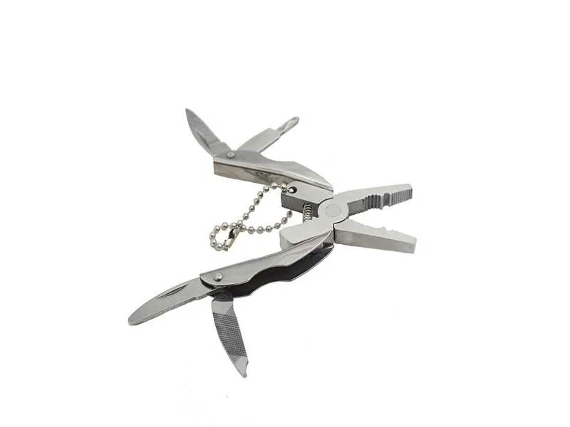 1 piece of multifunctional outdoor pliers portable stainless steel tool pliers keychain screwdriver tool mini pliers hand tool