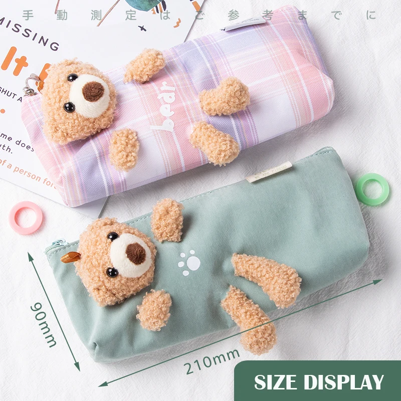 Cute Bear Große Kapazität Bleistift Fall Kawaii Pencilcase Schule Stift Fall Liefert Bleistift Tasche Schule Box Bleistifte Beutel Schreibwaren