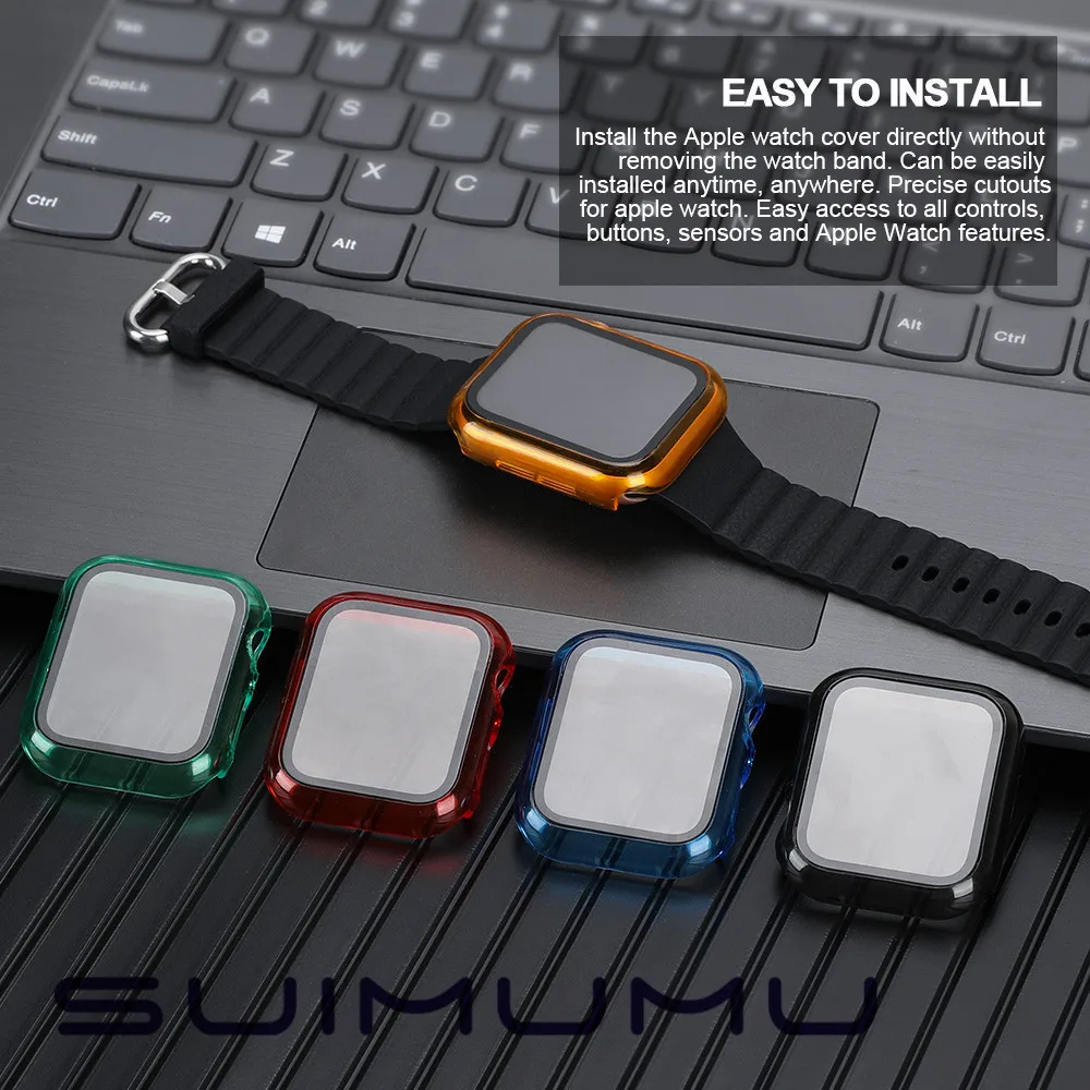 Compatible with Apple Watch Case Screen Protector Iwatch Full Coverage Case for Apple Watch SE Series 6/5/4 XMUXI81018