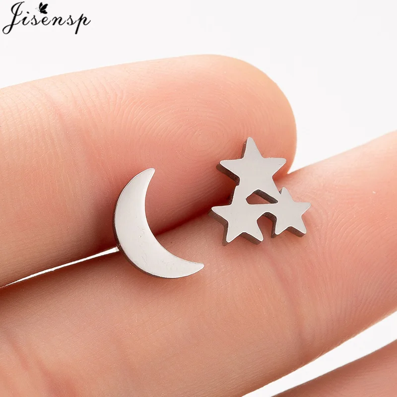 Women's Tiny Music Note Stainless Steel Stud Earrings