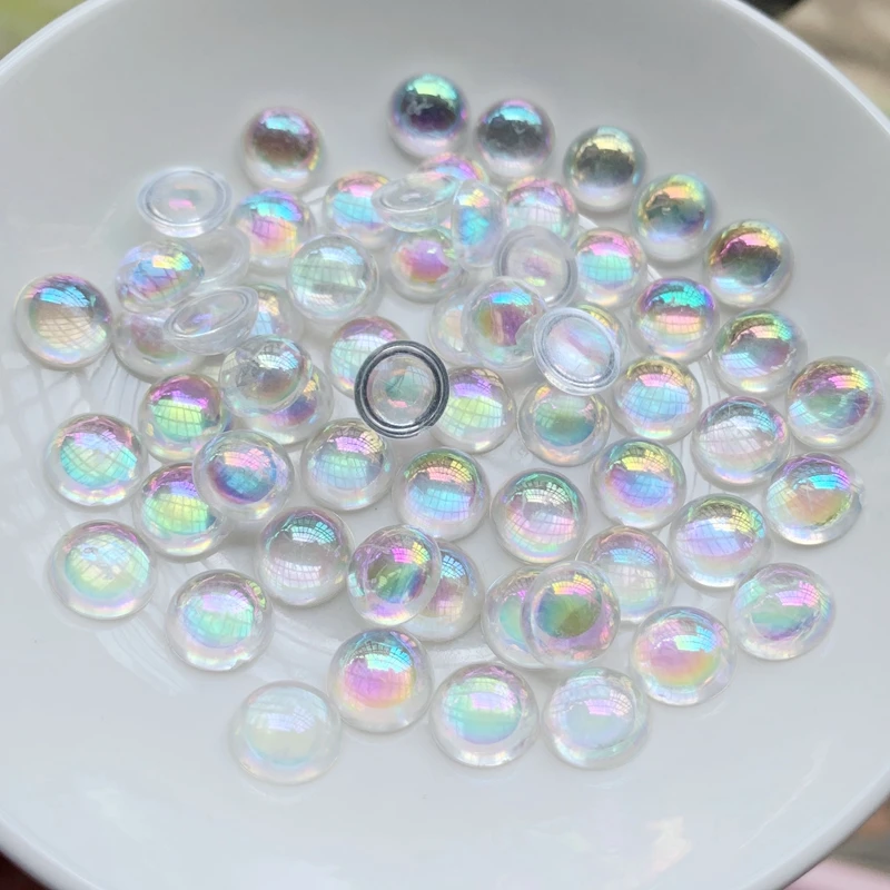 10mm round transparent AB color crystal diamond rhinestone trim scrapbooking DIY Jewelry Fittings 100pcs/lot