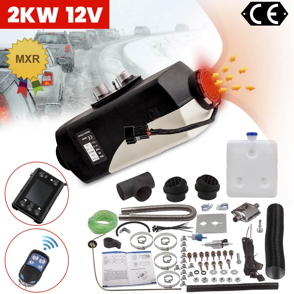 12V 2KW Diesel Air Heater 10L Tank MotorHomes for Car Caravan Trucks SUV Bus