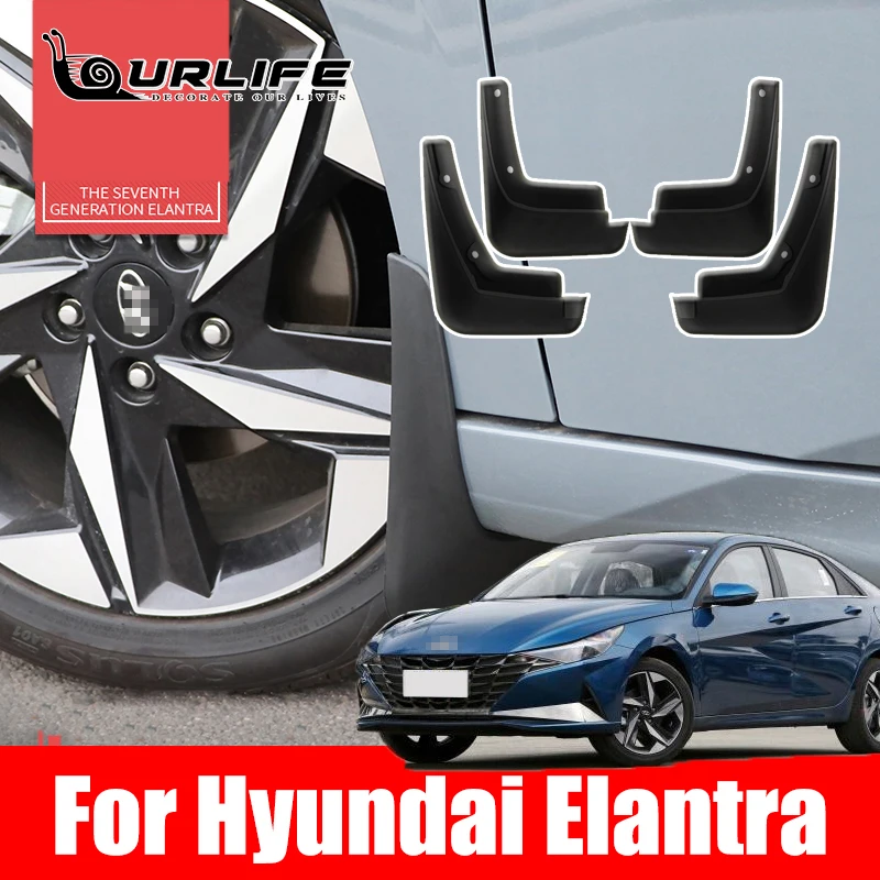 

4 PCS Car Mudflaps Mud FlapsSplash Guards Mudguards Fender Protector For Hyundai Elantra CN7 Accessories 2021 2022 2023 2024