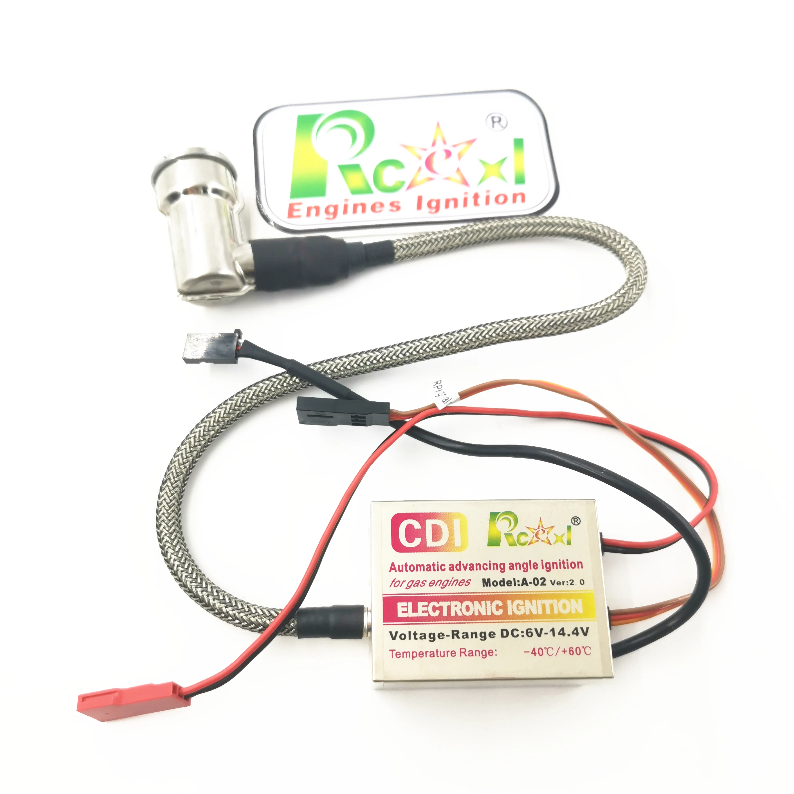 

Rcexl Single Ignition CDI BMR6A-14MM for NGK BMR6A rc engine gas petrol engine rc airplane.