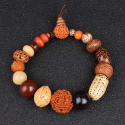 Nature Rudraksha 18 Style Beads Bracelets for Women Fashion Rudraksha Bracelets Men Religious Buddha Meditation Buddhism Jewelry