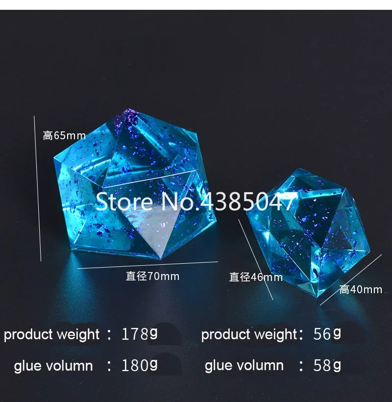 1PC Two Sizes of Multi-faceted Vertebral Body Accessories UV Resin Epoxy Mold Dried Flower Jewelrymolds