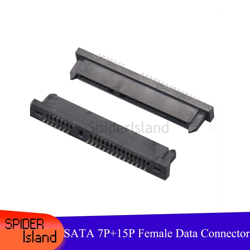 

SATA7P + 15P Female Single Row 180 Degree pin Plug-in Data Transmission SATA 22Pin Connector Female SATA connector