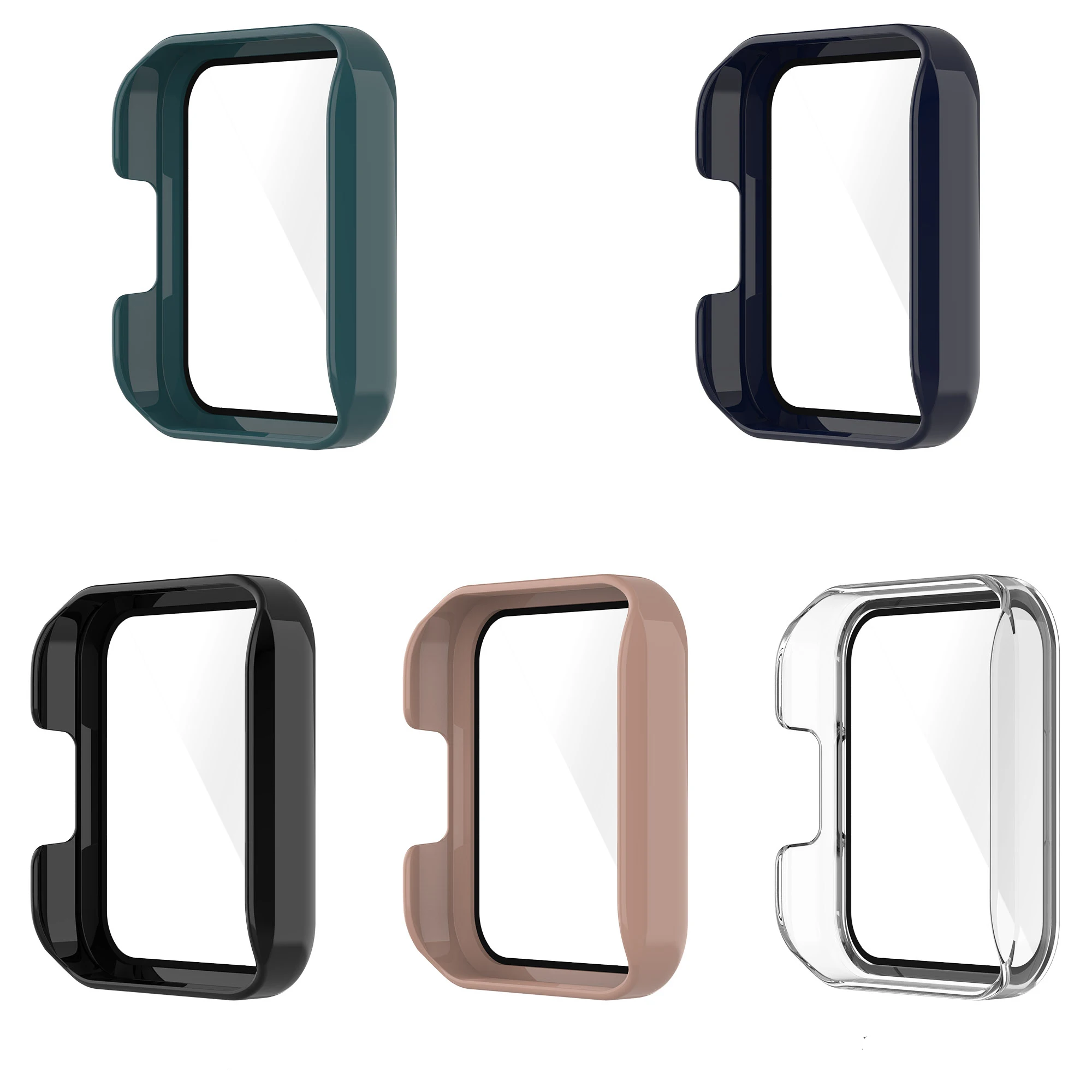 Capa à Prova de Choque para Redmi Watch 2 Lite Protetor de Tela Completa, Vidro e Vidro Protetor, Mi Watch Lite Shell