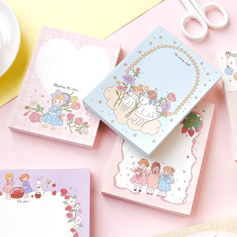 100pcs/lot Memo Pads Sticky Notes Sweet Nth Power Series Junk Journal Scrapbooking Stickers Office School stationery