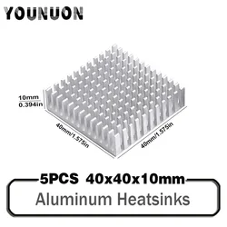 5 pz YOUNUON 40mm dissipatore di calore 40x40x10mm 11mm alluminio CPU scheda CPU raffreddamento dissipatore di calore dissipatore di calore