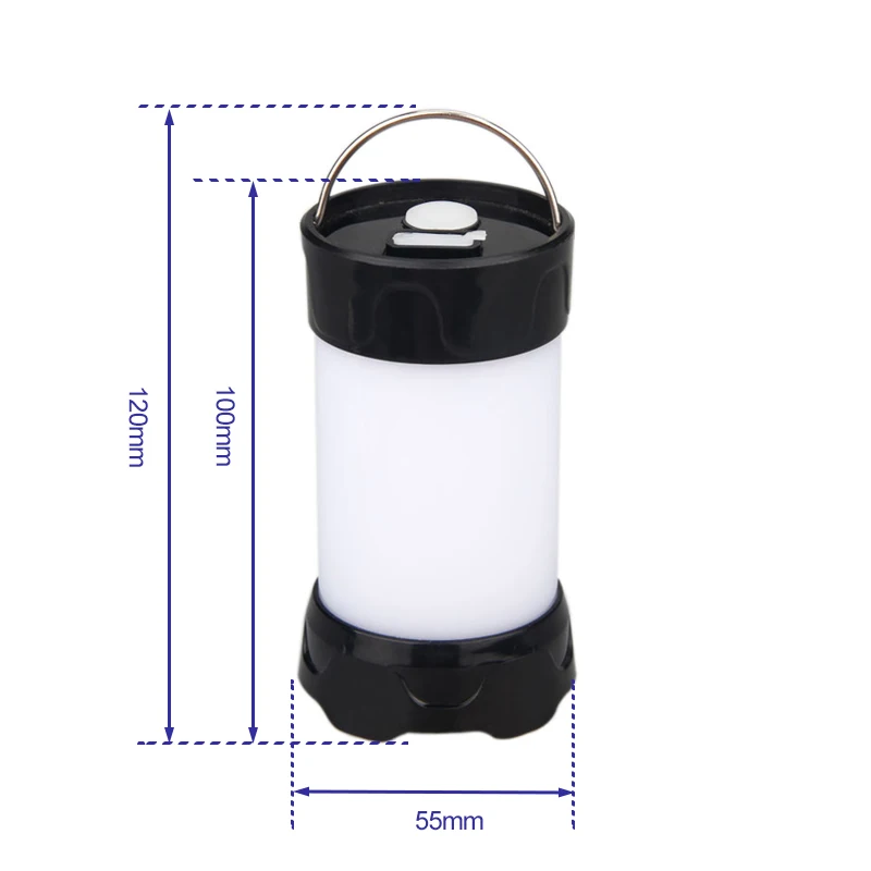 380LM USB Rechargeable Portable Lanterns Magnet Portable Outdoor LED Camping Lantern Flashlight Waterproof IPX-4 White Red Light