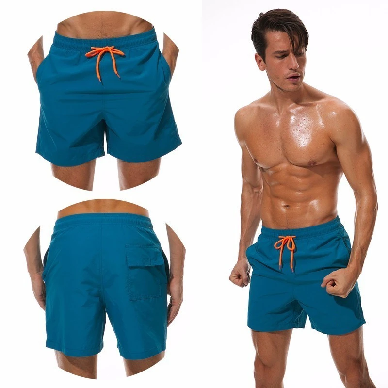 M-4XL Big Lining Beach Shorts Men Bermuda Surf Boardshorts Mens Swimming Shorts Swimwear Quick Drying Male Board Swim Sportswear