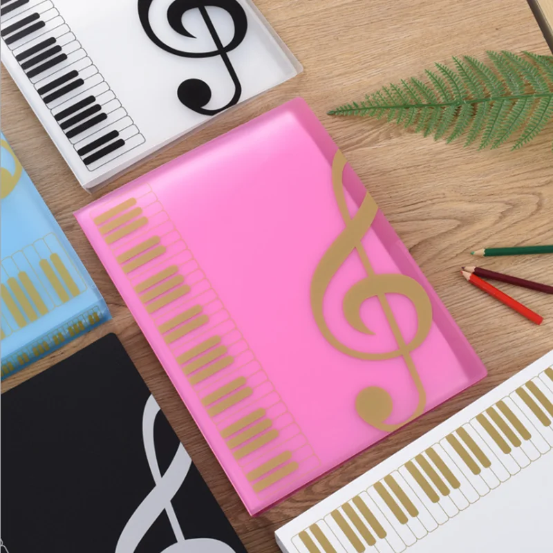 Carpeta de música multicapa de 40/80 páginas, archivador de presupuesto de plástico, bolsa de documentos de productos, organizador de escritorio de libros de Piano A4, nuevo