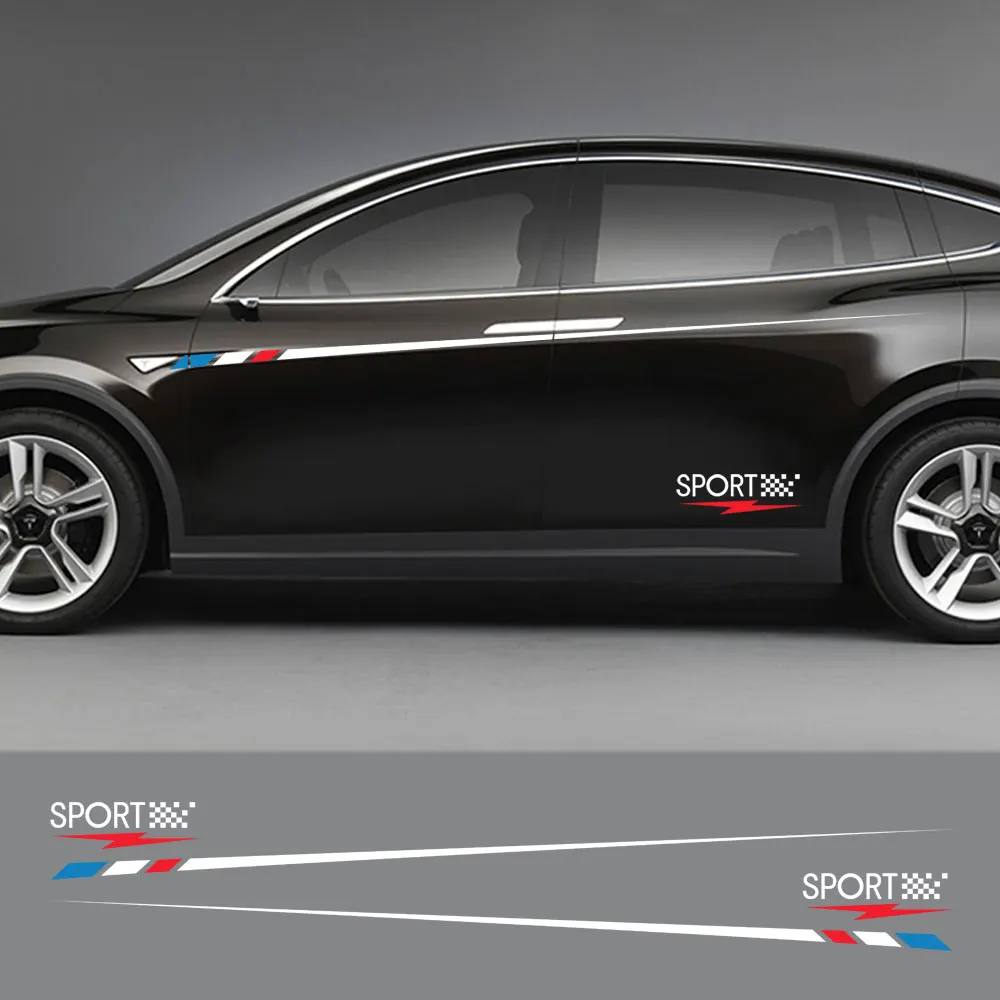 

Car Door Side Waist Line Stickers For Audi BMW Ford Hyundai Lexus Dacia Renualt Subaru Kia MG Graphics Racing Sport Decor Decal