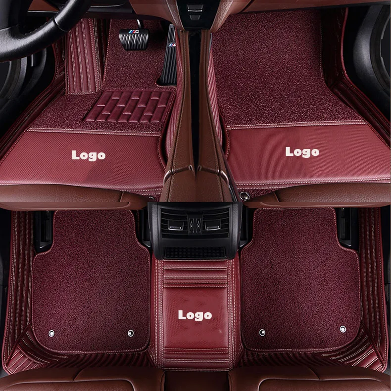 Custom car floor mat for auto Mercedes Benz A class AMG C Class AMG AMG GT GLC AMG car accessorie car styling wine red/coffee