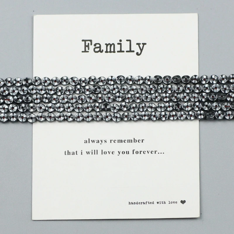 WLYeeS 4x2MM Gear COIN beads Natural Black Hematite for Flat Round Loose Beads DIY Jewelry Bracelet Earring Pendant Making 15\