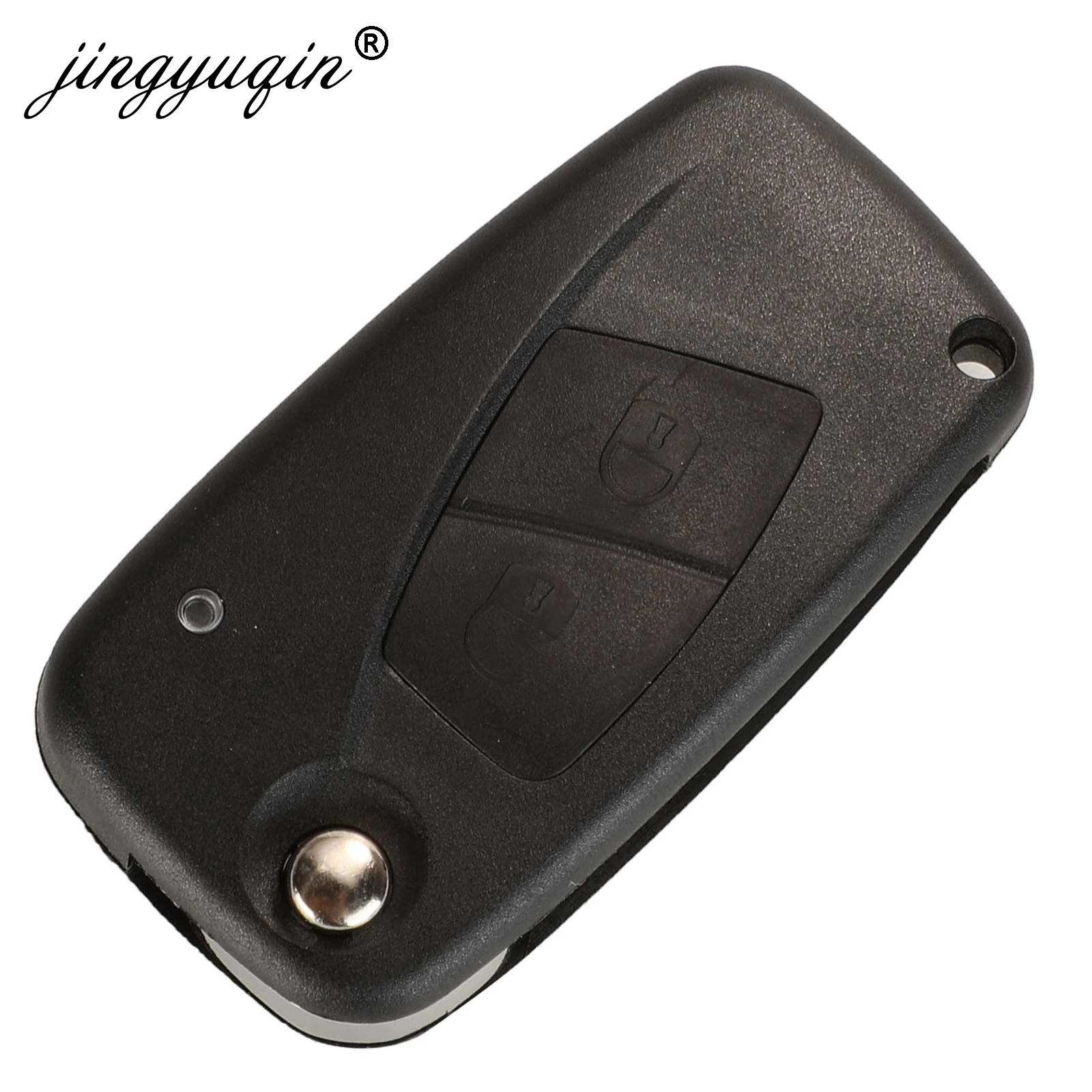 jingyuqin 10pcs/lot New Flip Folding Remote Key Case 3 button black 3 BTN For FIAT 3 button Punto Ducato Stilo Panda