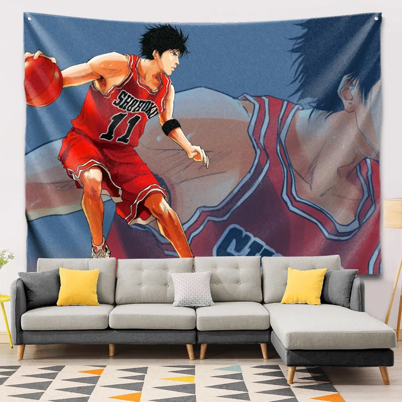 Slam Dunk Funny cartoon Blanket Tapestry 3D Printed Tapestrying Rectangular Home Decor Wall Hanging style-3