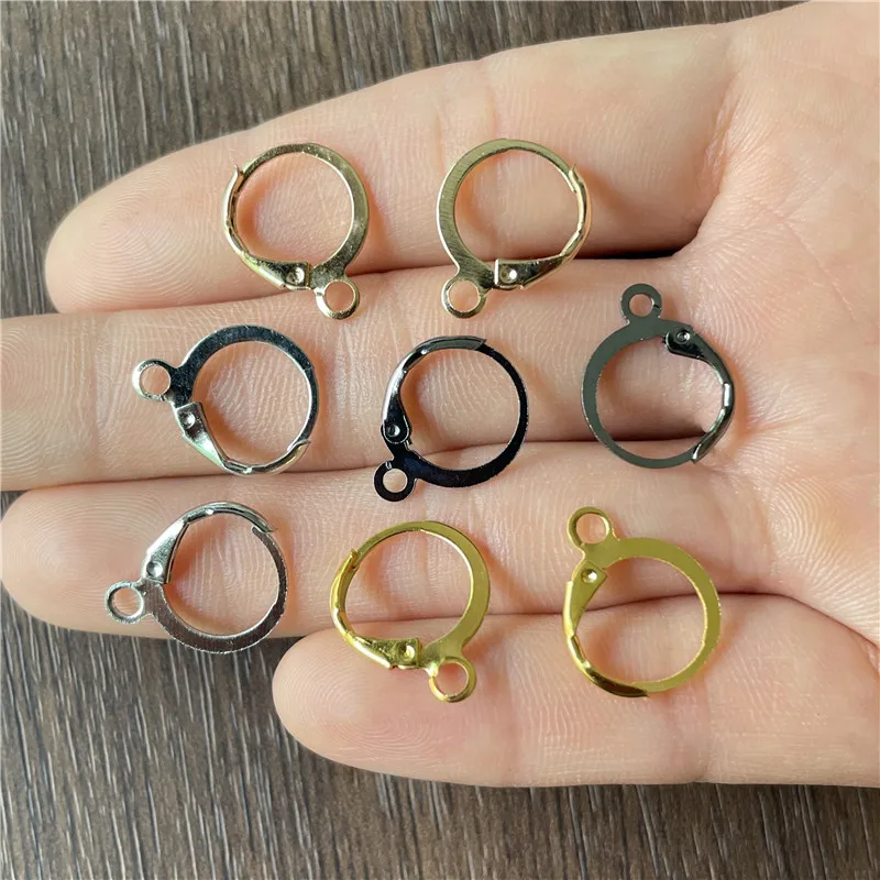 60pcs Ear ring and ear buckle accessories DIY finished glazed cut-out earrings Hand-made earring accessories for women