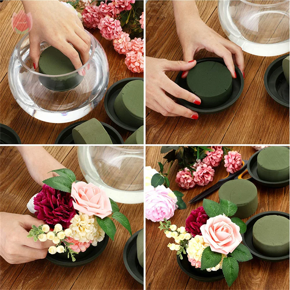 1Pc Foam Flower Arrangement Block Home Decor DIY Flower Holder Wedding Decoration Foam Mud Floral Flower Wreath Accessories