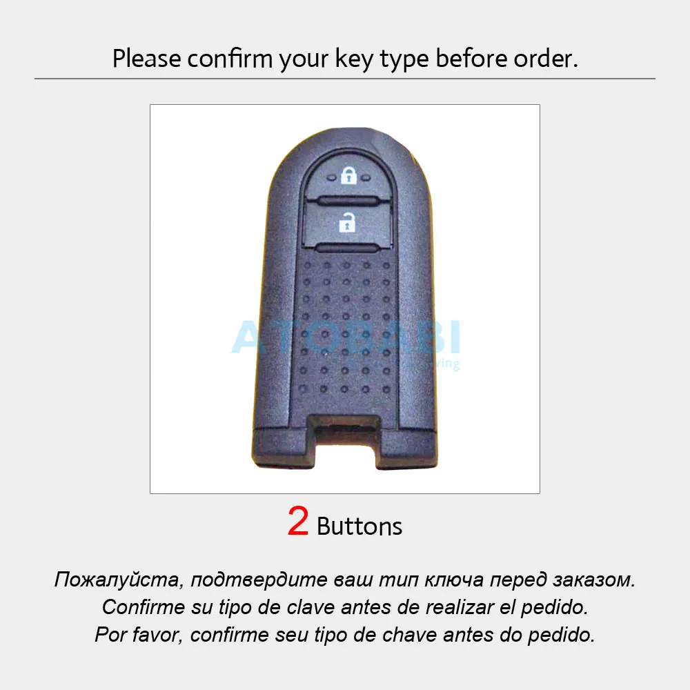 Leather Car Key Case For Toyota Passo Pixis Joy Daihatsu TANTO LA600S Perodua Smart Keychain Holder Remote Control Protect Cover