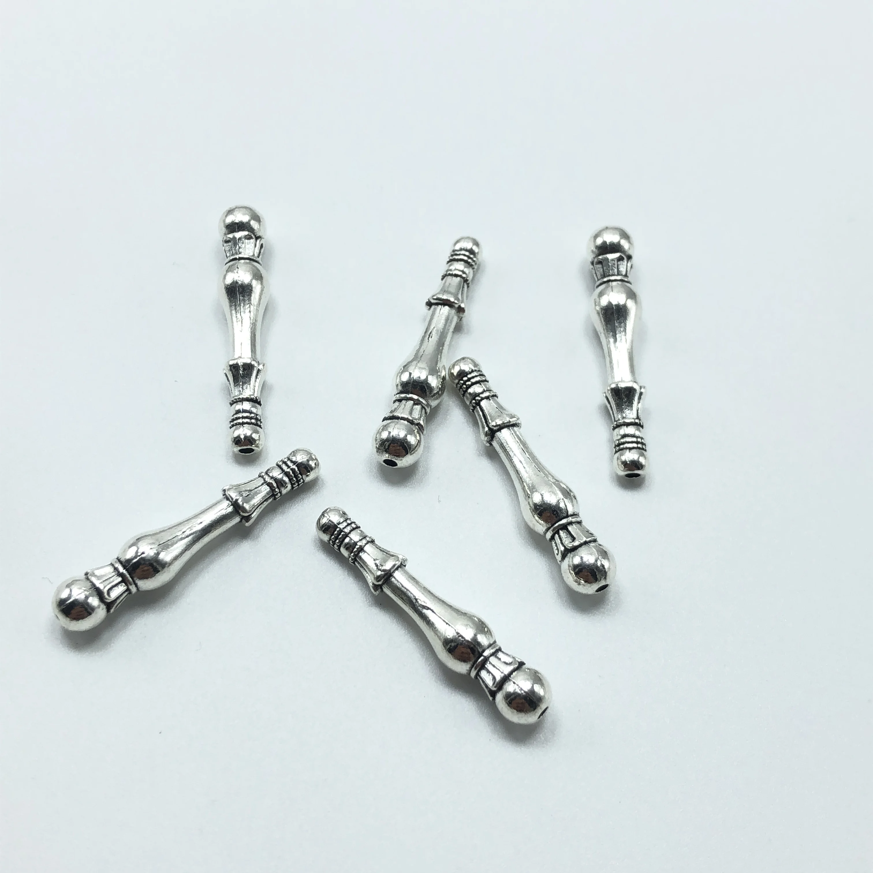 JunKang 10pcs Muslim antique silver prayer beads jewelry making DIY handmade Pendant connector