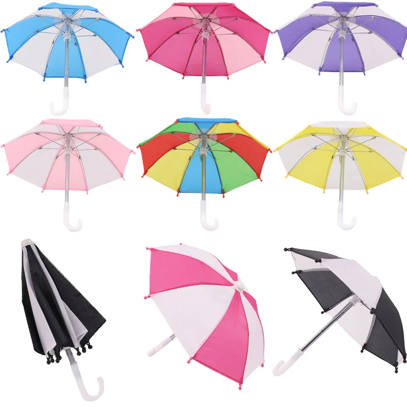 Mini Umbrella Mold Color For 18 Inch American Doll & 43 Cm Born Baby Accessories,Our Generation,Rain Gear Rain Protection Tools