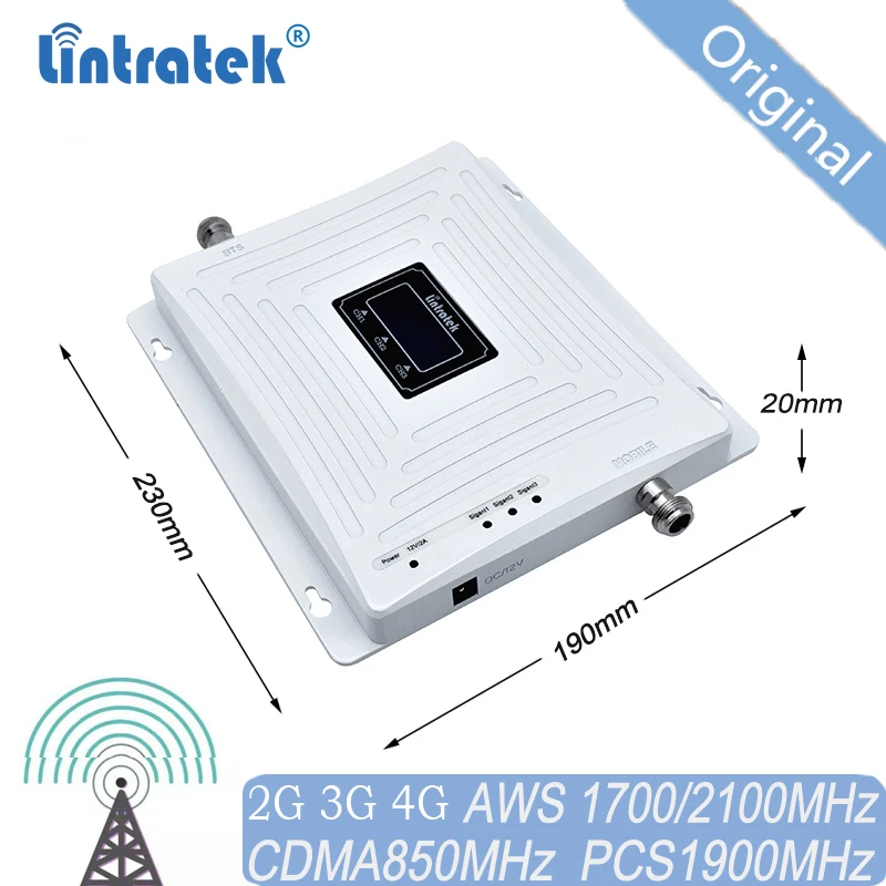 850MHz Signal Repeater 1900 1700 Signal Amplifier 2G 3G 4G B2 B4 B5 Signal Boosterfor all the countries in Americas