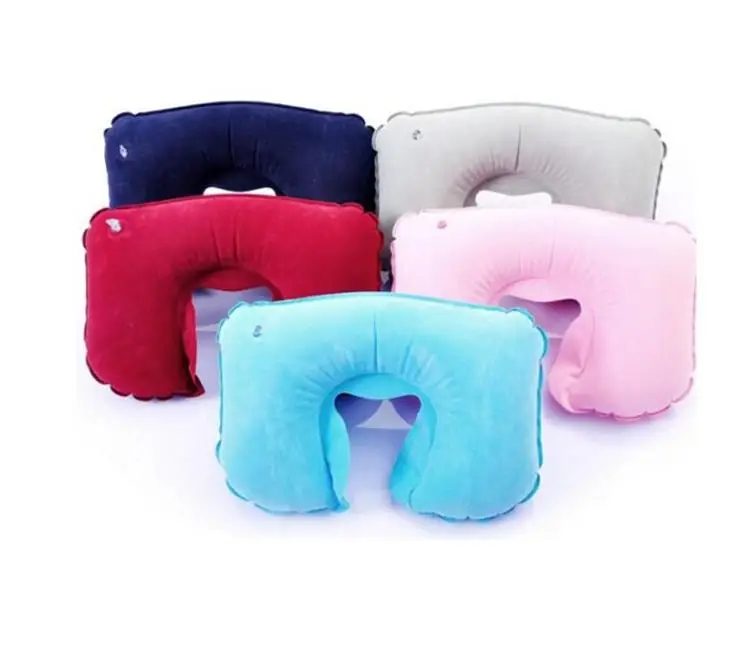 

500pcs/lot Comfortable Business Plane Trip U Shape Inflatable Neck Air Cushion Pillow SN1031