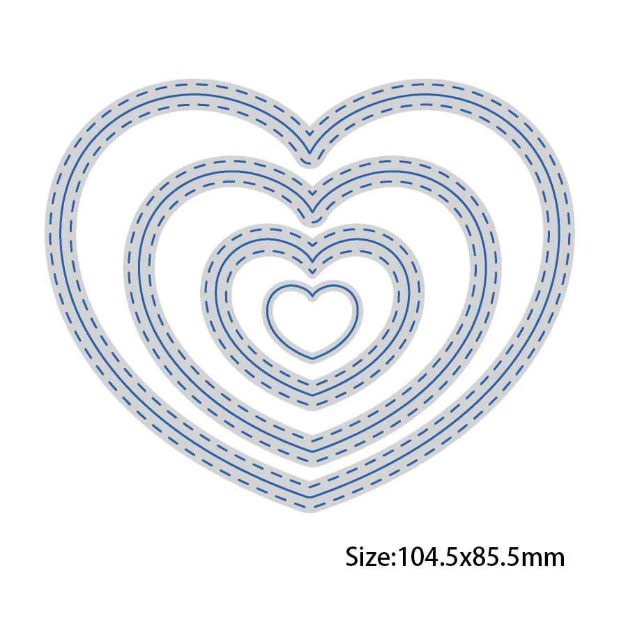 3D Square/Heart /Circle Metal Cutting Dies Stencils for DIY Scrapbooking Photo Album Paper Cards Making Decorative Crafts