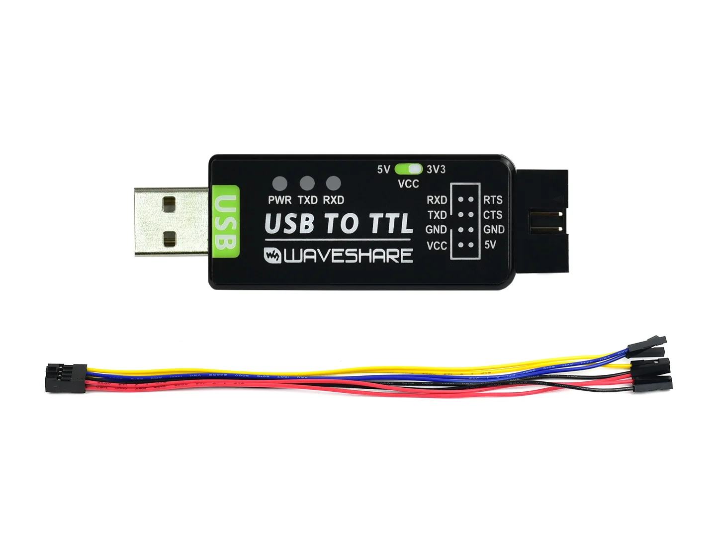 Waveshare Industrial USB TO TTL Converter UART Module, Original FT232RL, Multi Protection & Systems Support