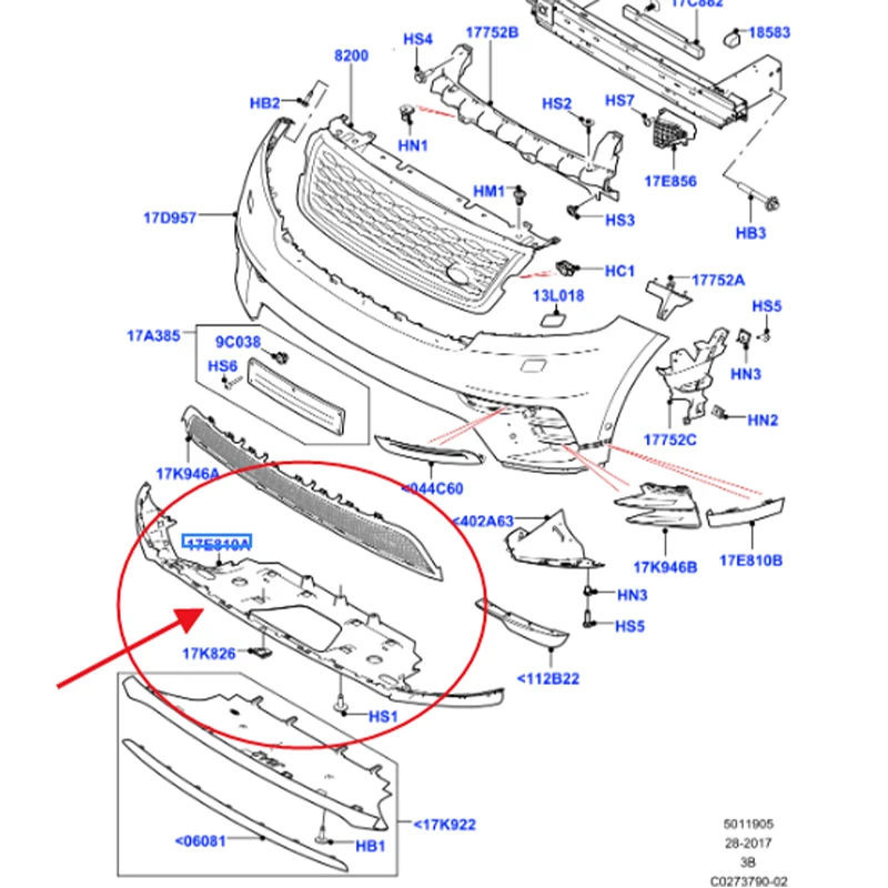 ROVCE Paraurti Anteriore Bordo di Protezione Inferiore Piastra Per Land Rover Range Rover Velar L560 Bordo di Protezione Accessori Auto