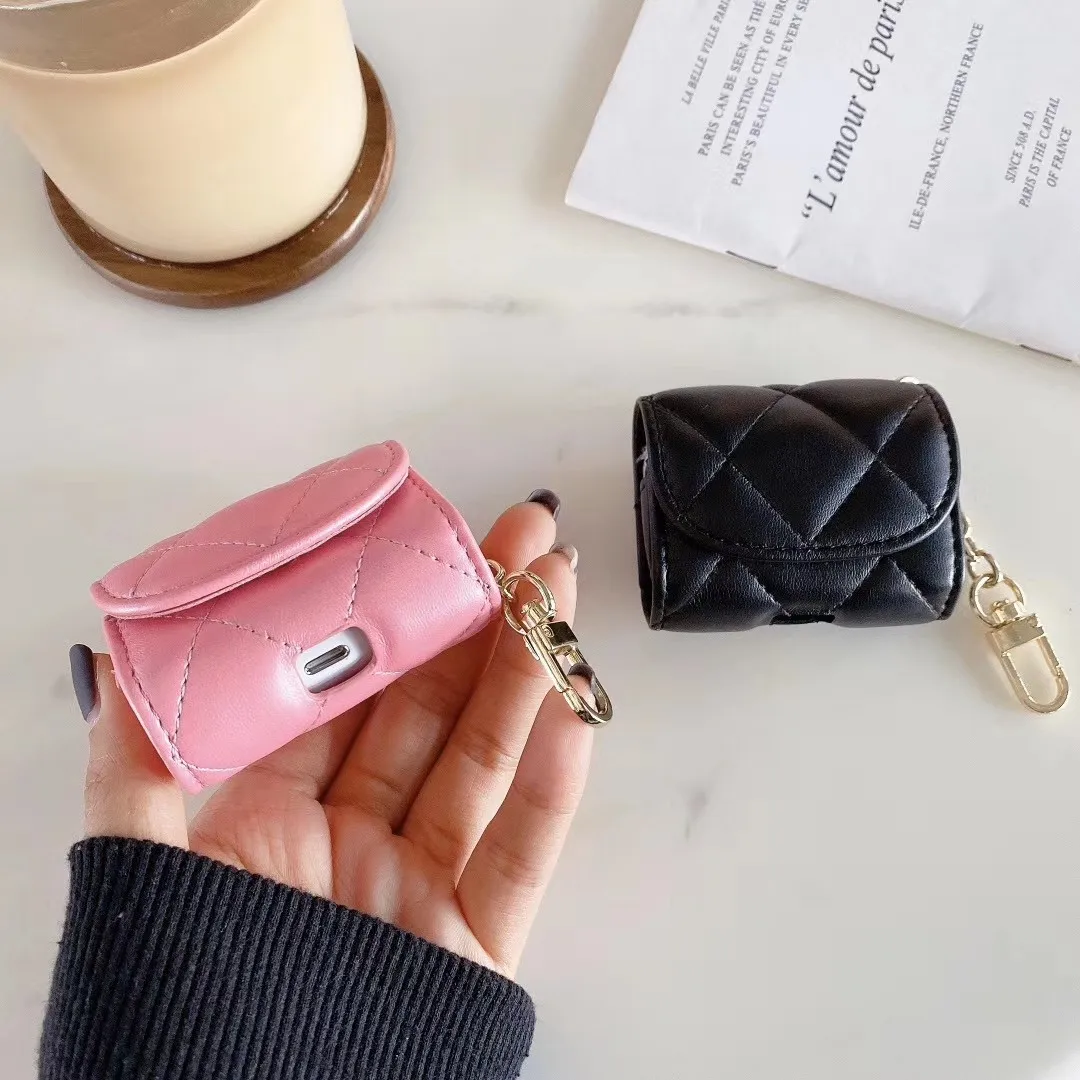 Милый кожаный чехол для девочек для Airpods 2, мягкий полноразмерный чехол для Airpods pro 2 (2022), кожаный чехол