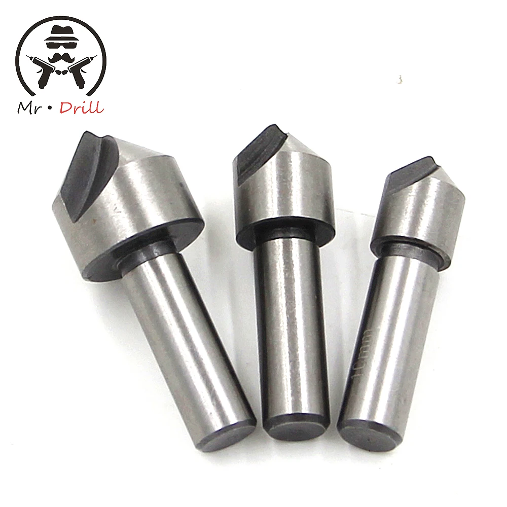 High Quality HSS Countersink 3pcs Drill Bit Set For Steel Snd Hard Metals 10mm 12mm 16mm High Speed Steel Chambering Hole