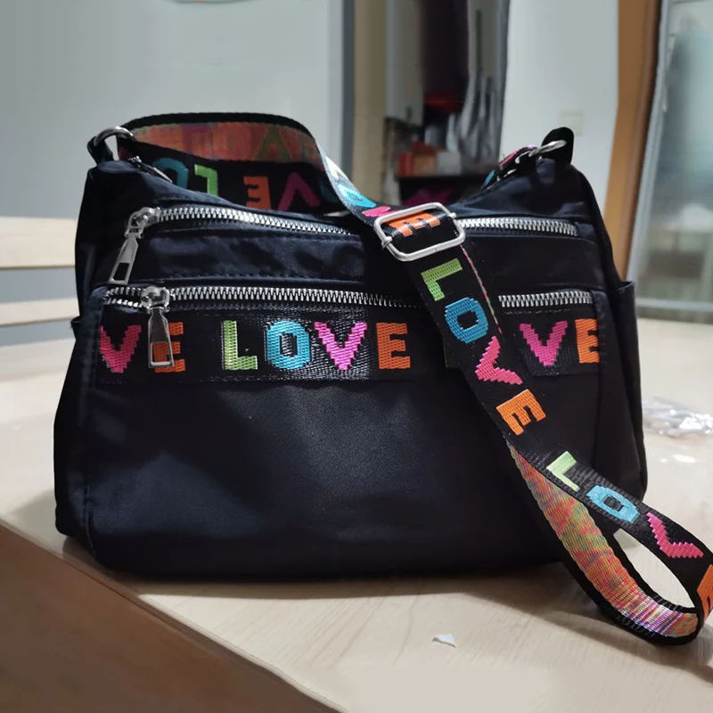 Frauen Umhängetasche Wasserdichte Nylon Oxford Schulter Messenger Taschen Casual Große Kapazität Handtasche Damen Reise Einkaufstasche – Detail 4