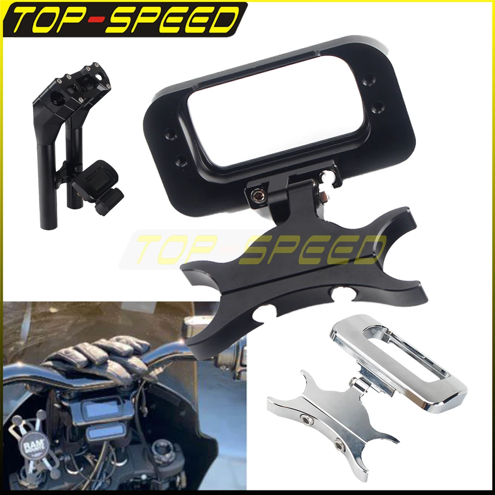 

Billet Aluminum Adjustable Motorcycle Relocation Bracket Digital Speedometer Gauge For Harley Softail Street Bob FXBR 18-20