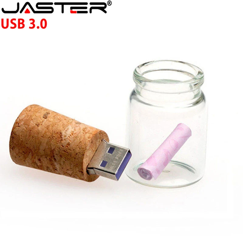 JASTER USB 3.0 nowa pływająca butelka pendrive 4GB 8GB 16GB 32GB 64GB życzenie butelki korka pamięć usb pendrive prezent ślubny