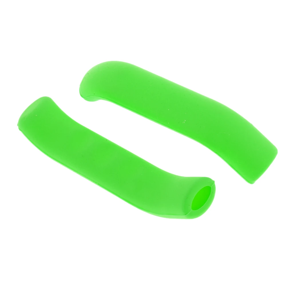 1 Pair Brake Handle Silica Gel Sleeve MTB Bike Brake Lever Protective Cover Yellow/Gray/Purple/ Green/White/Pink