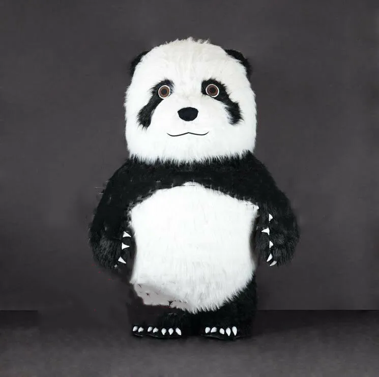 3M ADS Inflatable Long Fur Chinese Panda Bear Mascot Costume Plush Dress Suit Cosplay Party Game Dress Halloween