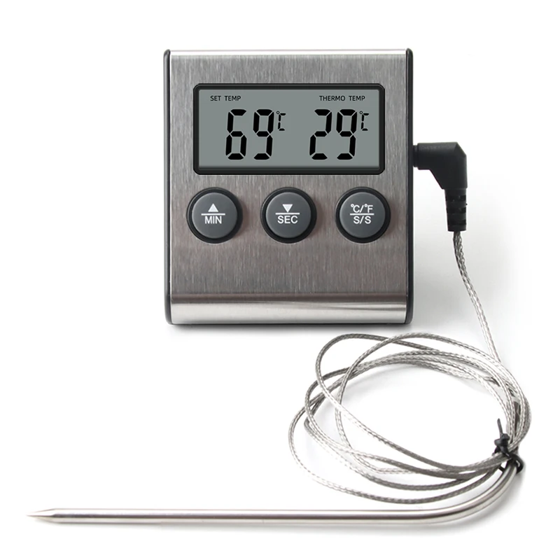 

Kitchen Food Thermometer SN015 with Timer Function Probe Food Thermometer Portable Barbecue Thermometer Kitchen Tool