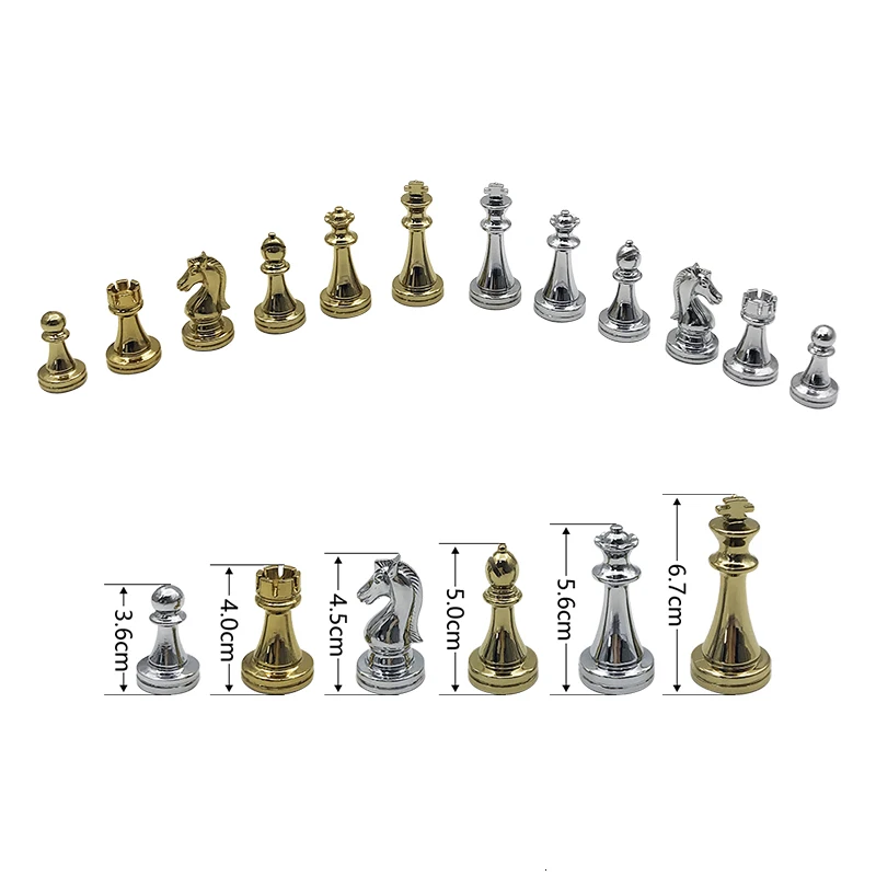 New Wooden Folding Chessboard Retro Metal Alloy Chess Pieces Chess Game Set High Quality Chessboard Gift Entertainment Yernea