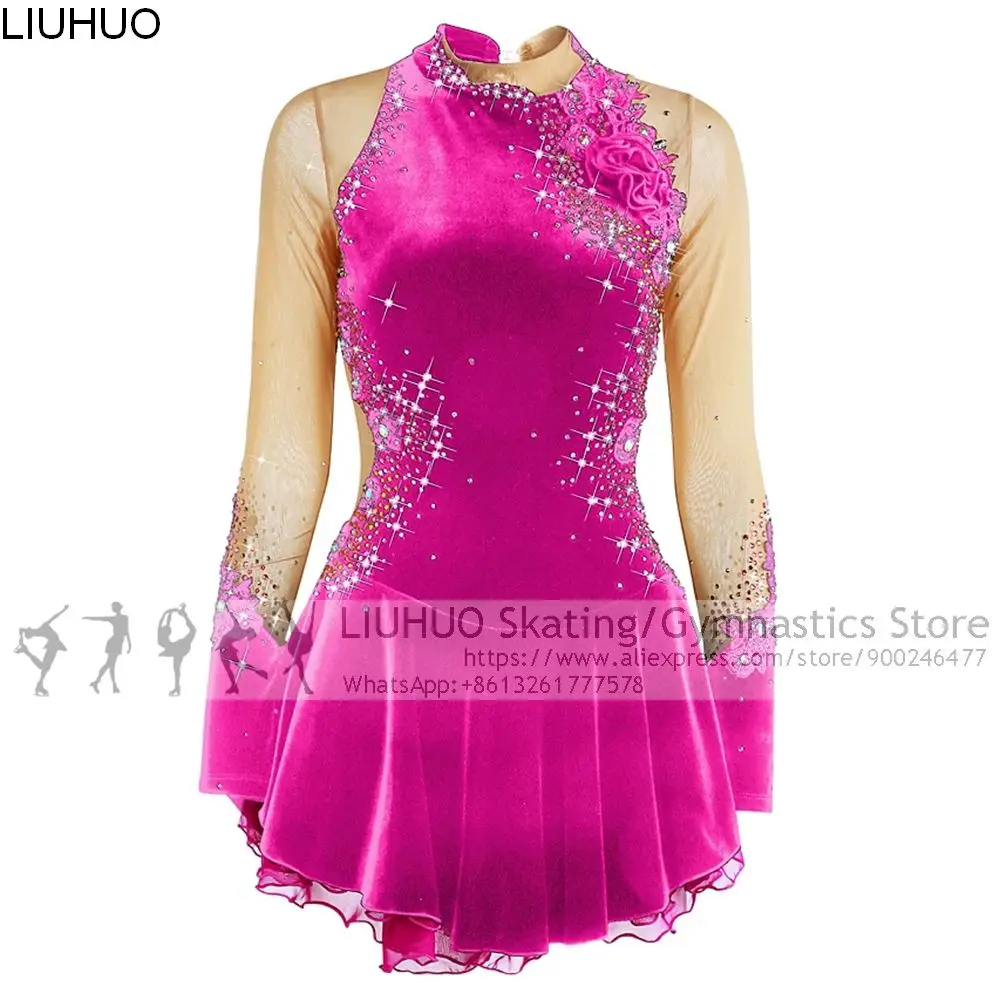 slim fit dress slacks Competition Figure Skating Dress Royal Mesh Lycra 100's AB Crystals –  Boutique Step Up main image 0