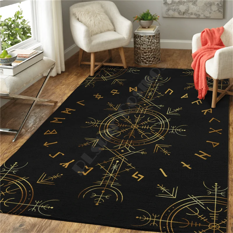 

Viking Tattoos Area Rug 3D All Over Printed Rug Non-slip Mat Dining Room Living Room Soft Bedroom Carpet 09