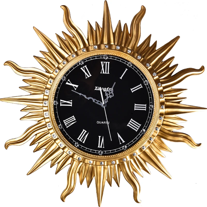 Diamond Luxury Vintage Fashion Wall Clock, Resin Crafts Watch