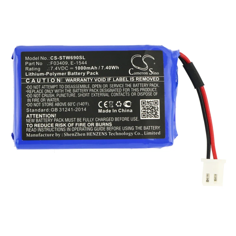 Replacement Battery  Satlink WS-6906, WS-6908, WS-6909, WS-6912, WS-6912 Digital Satellite Find, WS-6932, WS-6933, WS-6936 7.4V