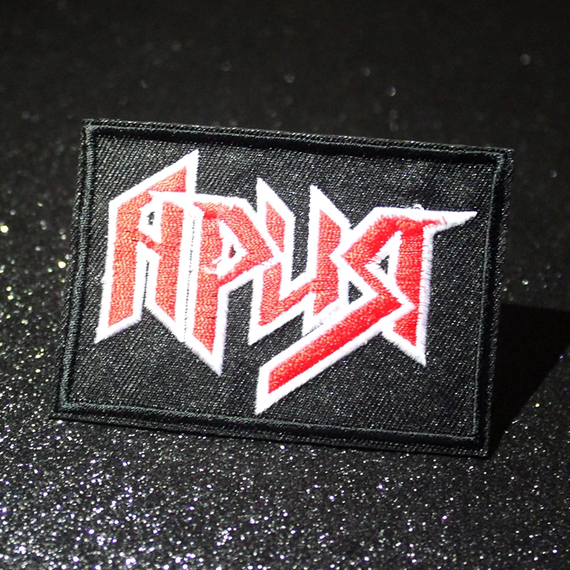 Pulaqi Hippie Rock Patches Music Band Patch Embroidered Iron On Patches For Clothes Stripes Patch Slogan Badge Sticker Applique